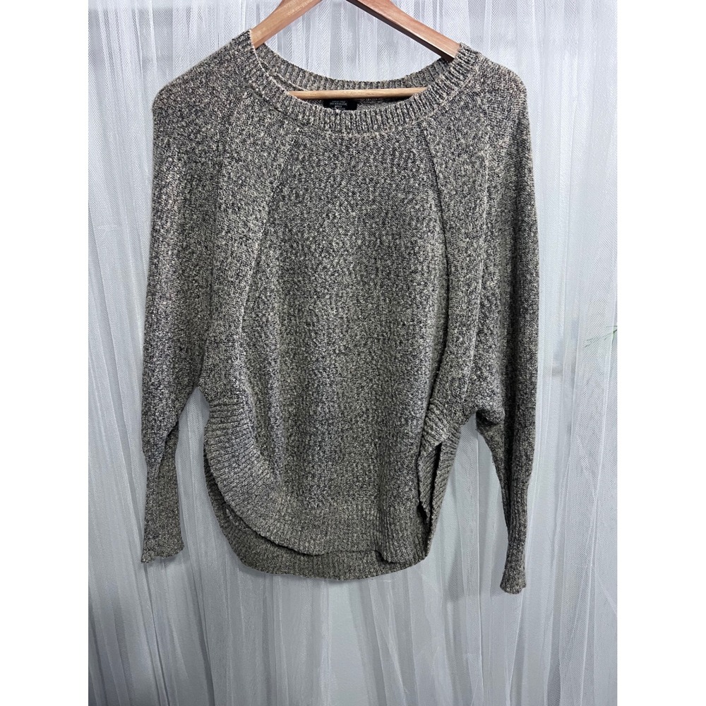 Rue21 Womens Gray Marled Knit Dolman Sleeve Pullover Sweater XS